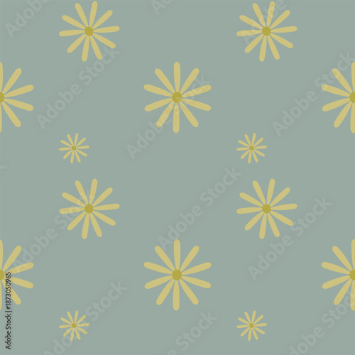 seamless background with yellow flowers
