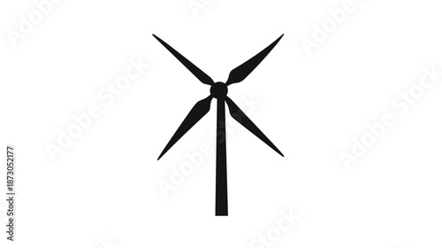 Wind Turbine Silhouette Renewable Energy Generator.