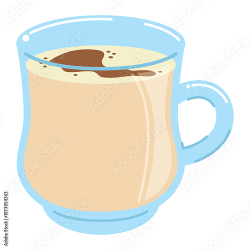 温かいエッグノッグのイラスト　冬のドリンク素材