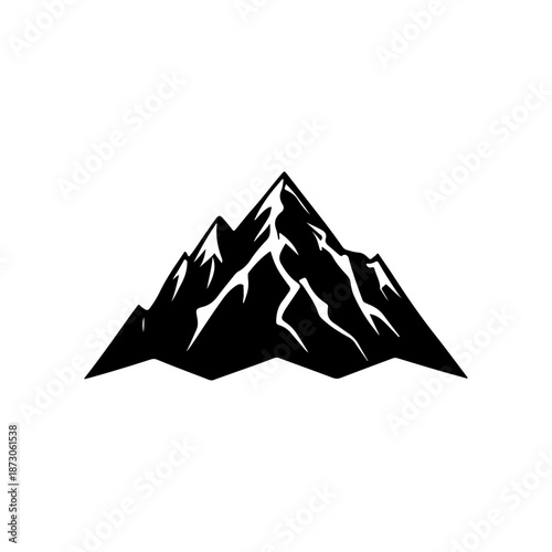 Trend logo mountain variant different , Mountain silhouette set. Rocky mountains icon or logo collection. Vector illustration.
