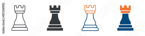 Chess Game Icon Set Multiple Style Collection 