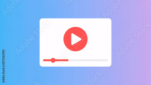 Play button on video player interface with blue and purple gradient background Free Download Play button on video player interface with blue and purple gradient background - GFXLoad
