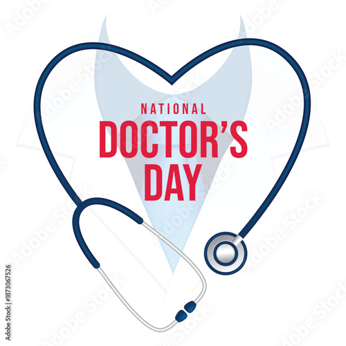 National Doctors Day background design. Vector illustration