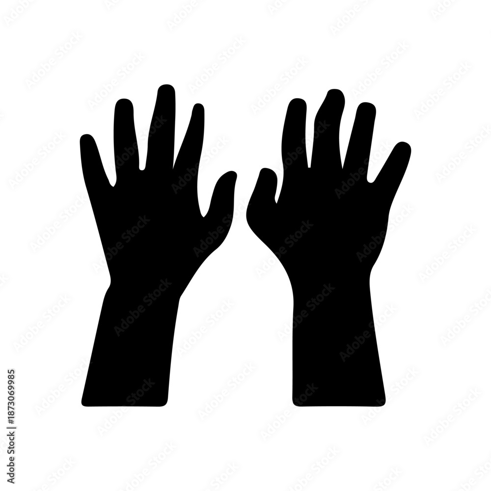 Obraz premium Perfect han gesture with black color solid