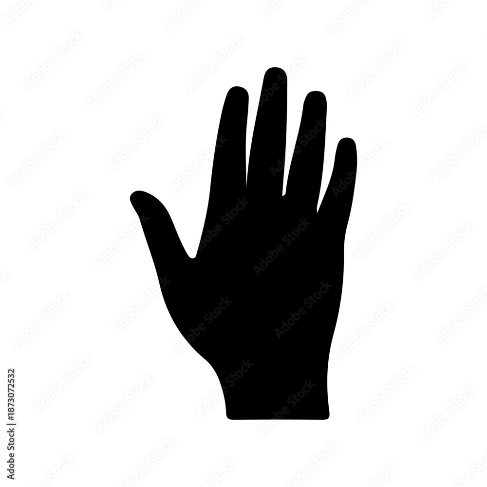 Obraz premium Simple Black hands silhouettes, vector illustration 