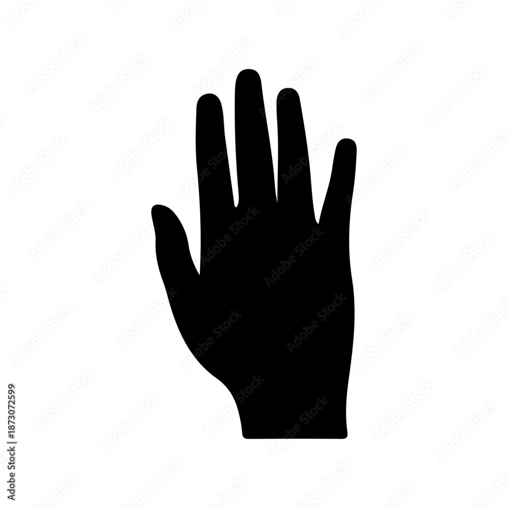 Obraz premium Simple Black hands silhouettes, vector illustration 