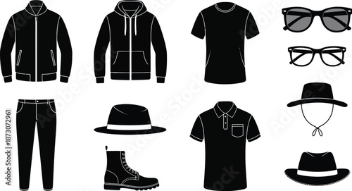 Black clothing and accessories white jacket