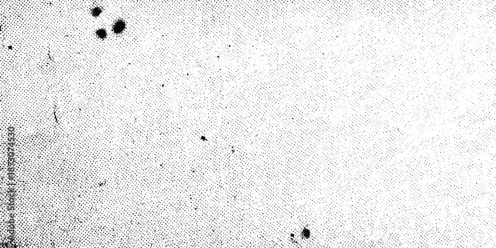 Fototapeta premium Abstract design with halftone grunge urban texture. Grain texture overlay grunge background noise dots and grit design and Black Dotted Pattern Overlay Texture.
