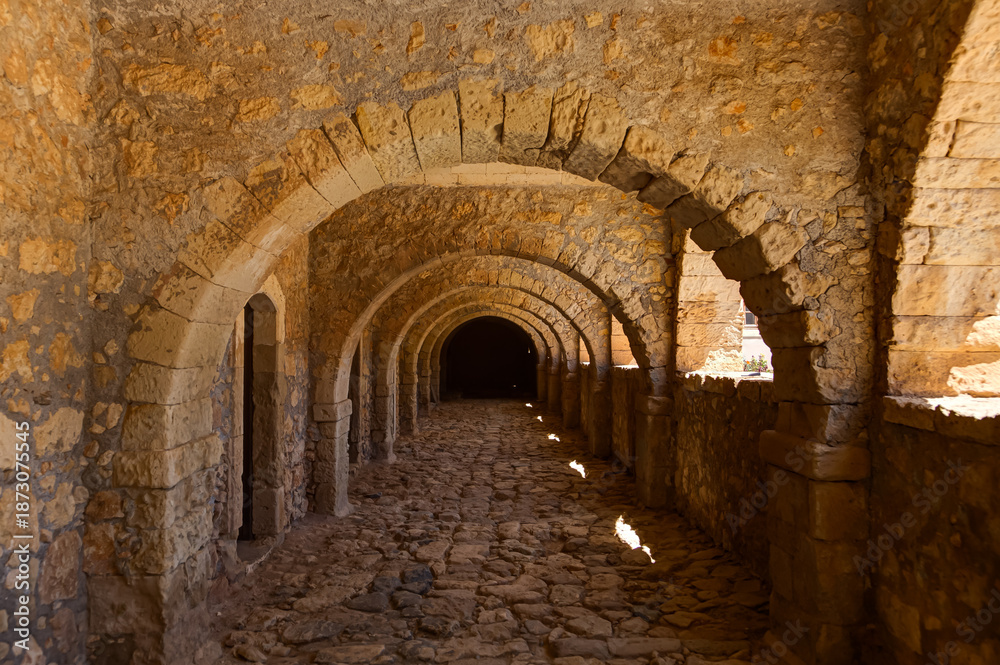 Obraz premium Arcadi Monastery in Crete, Greece. Entrance arch