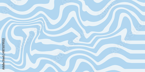 Abstract background seamless pattern with colorful waves. Trendy vector illustration in retro psychedelic style