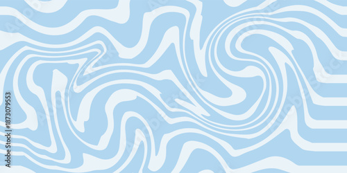 Abstract background seamless pattern with colorful waves. Trendy vector illustration in retro psychedelic style