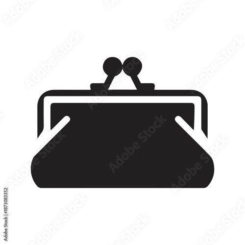 Purse clutch vector icon. filled flat sign for mobile concept and web design. Retro wallet glyph icon. Symbol, logo illustration. Pixel perfect vector graphics