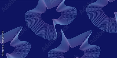 Blue and purple violet vector abstract particles soundwave background