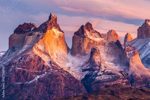 Tableau sur toile Nice view of Torres Del Paine National Park, Chile.