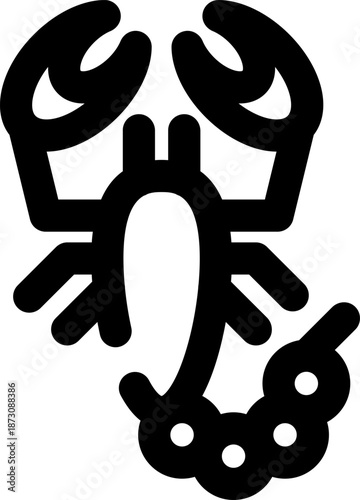 Rounded  Stroke Scorpion Icon