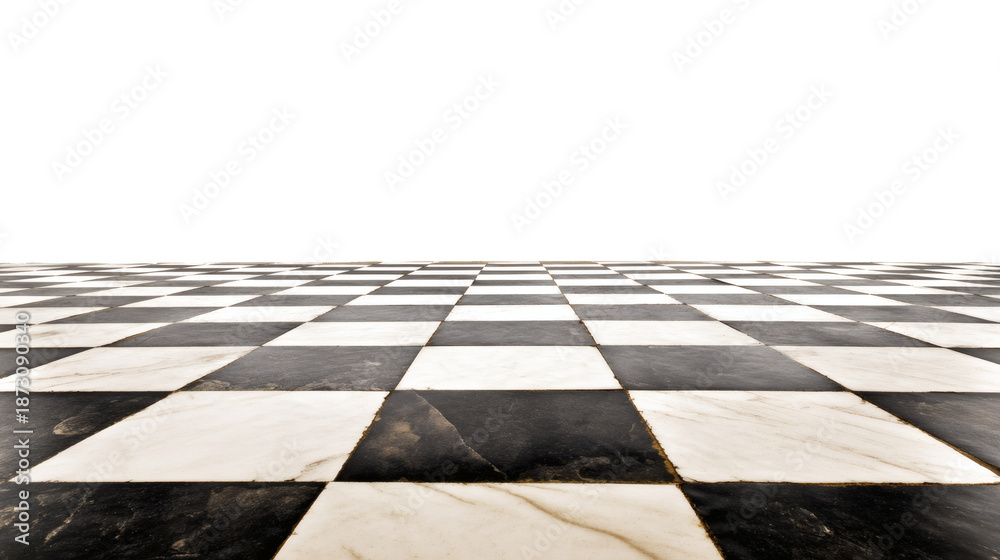 Naklejka premium Luxury marble chessboard floor for presentations or product display