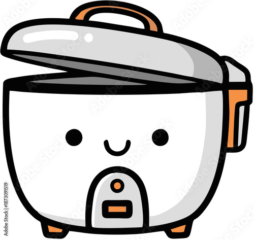 Cartoon rice cooker appliance.
