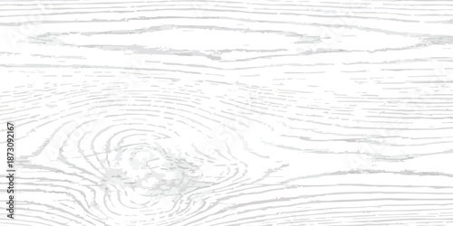Minimalist white wood texture background showing natural grain and a circular knot pattern