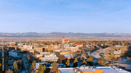 Fotografie Aerial view of Helena, Montana in December