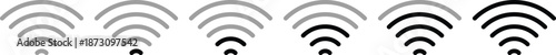wifi icon set. Wireless Technology. Technology and hotspot sign.  Signal strength and hotspot signs
