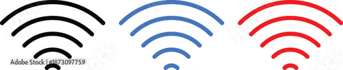 wifi icon set. Wireless Technology. Connection lost symbol.. Technology and hotspot sign.  Signal strength and hotspot signs
