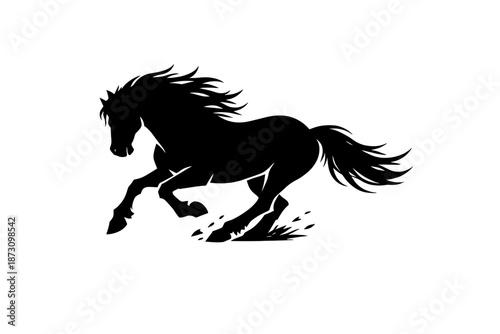Animal and nature icon set. Containing horse, wildlife, equine, stallion, gallop, mane, hoof, grazes, freedom, pasture, equestrian, ranch, trotting,