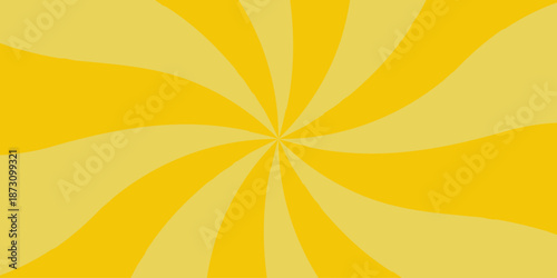 Hypnotic spiral effect with conveys motion, energy, and warmth. Sunburst background vector illustration pattern beam rays. Vector Abstract orange sun rays and sunburst backdrop background.