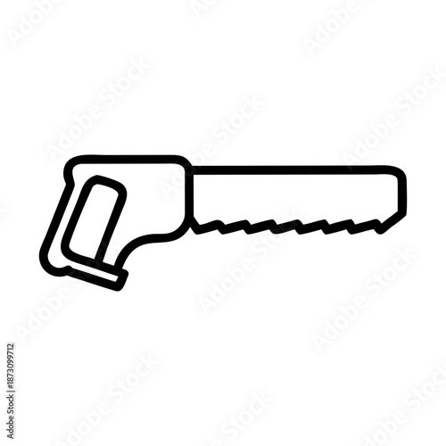A hacksaw icon bold outline vector illustration design