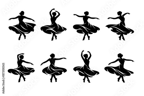 Dance and ballet icon set. Containing dancer, movement, grace, performance, costume, studio, choreography, rhythm and more.