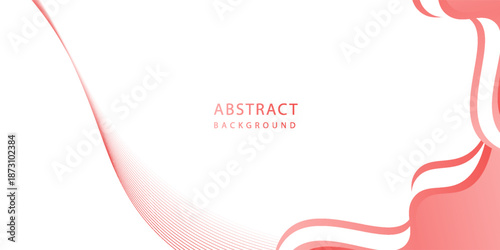 Pink and white gradient background with wavy corners of white Valentine theme. Affection theme illustration design pattern.modern design,flayer