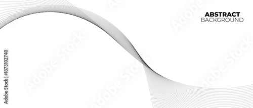 Abstract wave element with curved wavy lines representing a digital frequency equalizer. Clean line art vector illustration created using blend technique.