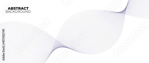 Abstract wave element with curved wavy lines representing a digital frequency equalizer. Clean line art vector illustration created using blend technique.