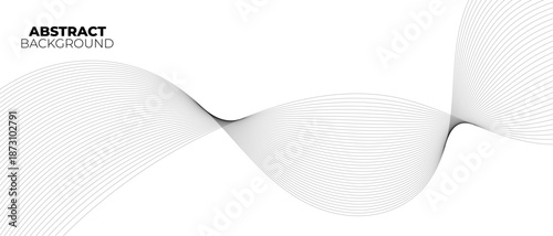 Abstract wave element with curved wavy lines representing a digital frequency equalizer. Clean line art vector illustration created using blend technique.