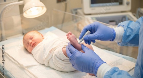 Newborn Screening Procedure Heel Stick Blood Collection.