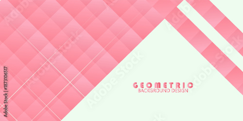 Pink grid pattern background with symmetrical squares and vibrant color for creative and design projects. flayer, banners