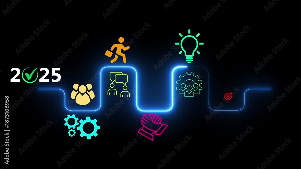 Business roadmap 2025 to 2026 success concept on the transparent ...