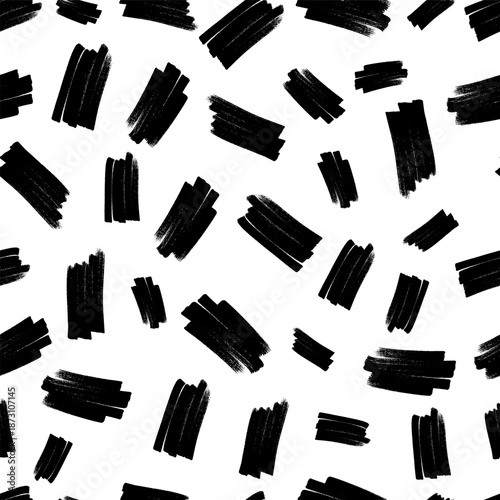 Seamless pattern with hand drawn scribble smears