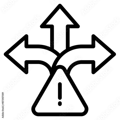 Decision Warning and attention icons. icon vector illustration