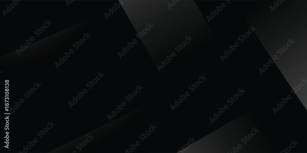 Obraz premium Modern black white abstract background. Minimal. Gradient. Dark grey banner with geometric shapes, lines, stripes, triangles. Design. Futuristic. Cut paper or metal effect. Origami, mosaic, geometry.