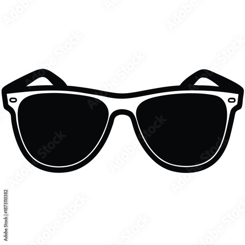 Sunglasses outline vector illustration, line art
