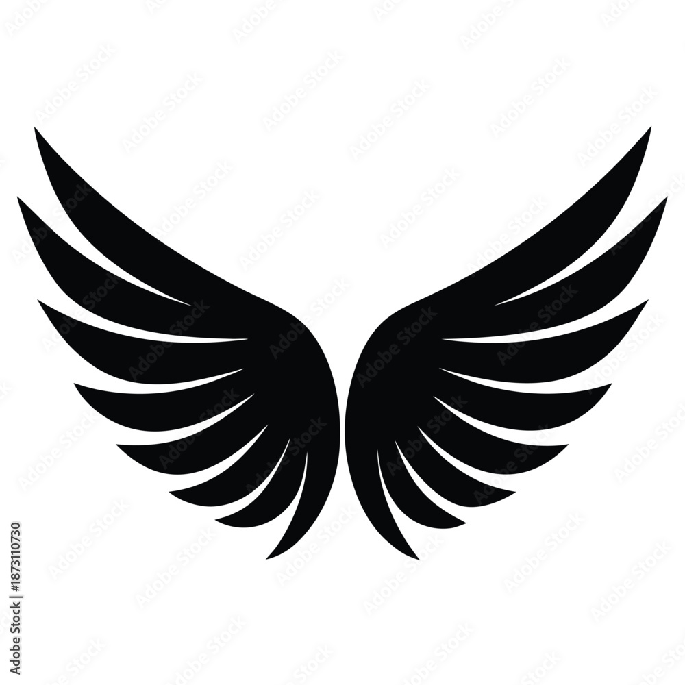 Obraz premium Wings icons set. Wing logo. Vector