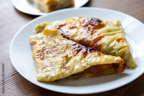 Photography Close-Up Turkish Syrupy Katmer Dessert
