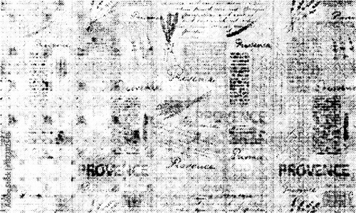Newspaper with old grunge vintage unreadable halftone text paper texture vector background