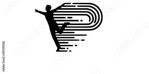 Retro Futurism Bold Decorative Arrow Silhouette