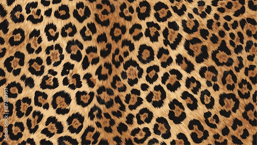 Leopard Skin Pattern Seamless Background, Wild Cheetah Fur Print Texture Vector for Fashion and Decor Design