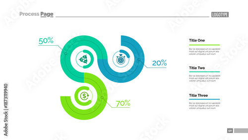Chart with percents slide template