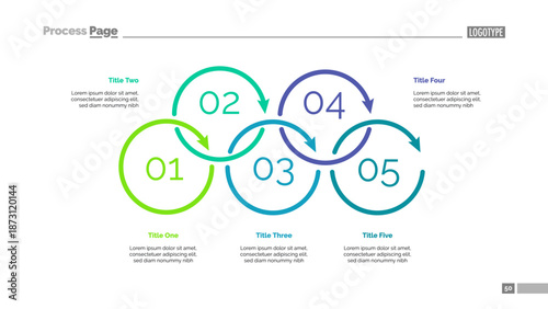 Process Diagram with Five Elements Slide
