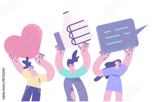 Young people show signs give feedback on service