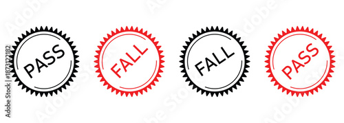 Green Approved and Rejected Stamp Icons Set for Business Validation and Office Workflow Vector