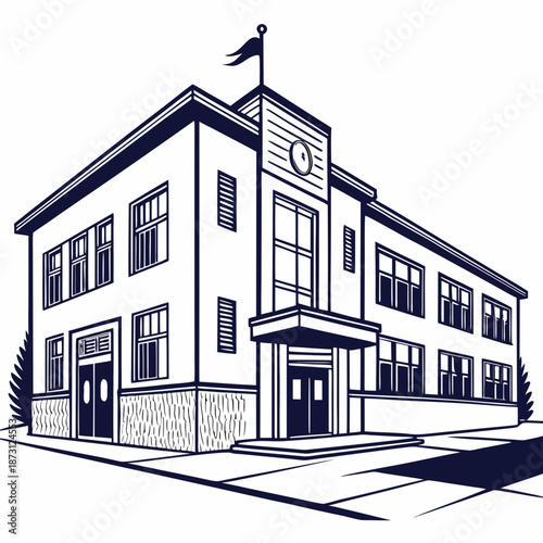 Historic town hall building